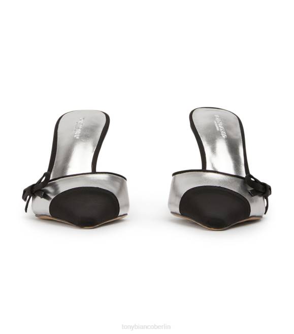 niedrige Absätze| de Tony Bianco Frauen Shirley-Heels Silber schwarz 4624271
